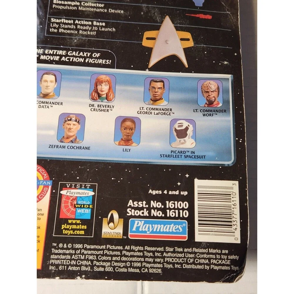 Vintage Star Trek Playmates Action Figures Lot of 3 Sealed 1994–1996